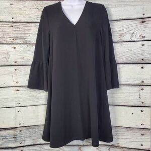 H&M Black Bell Sleeve Shift Dress Size 4